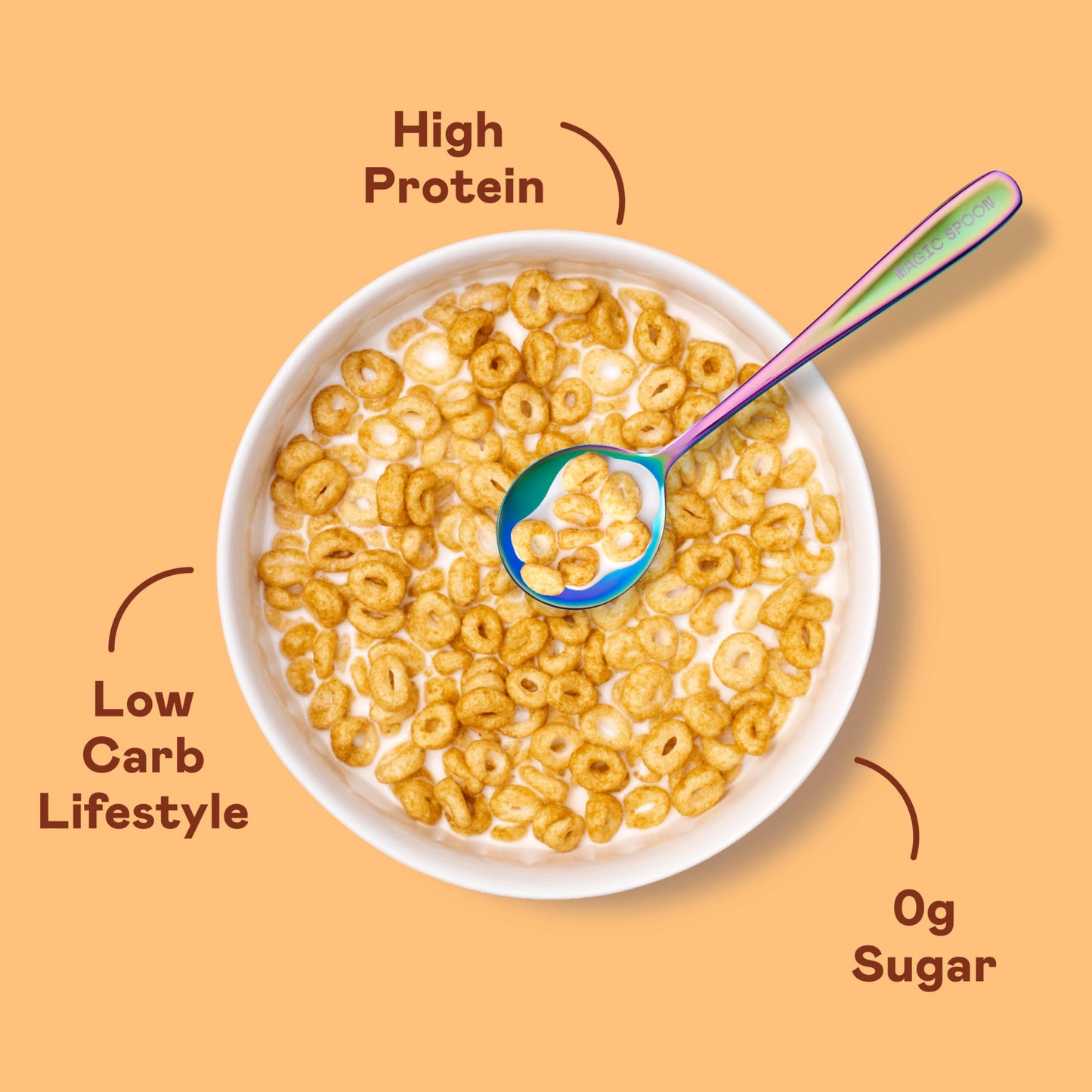 Magic Spoon Cereal - Maple Waffle 4-Pack Of Cereal And Spoon - Keto & Low Carb Lifestyles, Gluten & Grain Free, High Protein, 0G