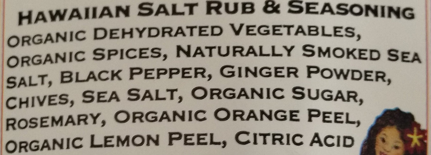 Hawaiian Salt Blend Rub & Seasoning 2.5 Oz. Stand Up Pouch (4 Pack)