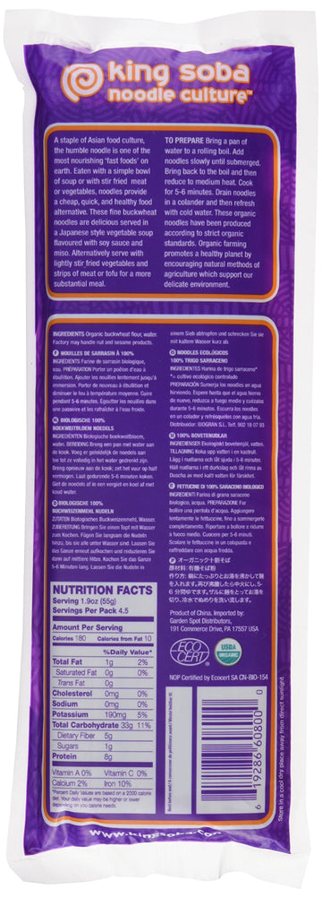 King Soba Organic 100% Buckwheat Noodles 8.8Oz