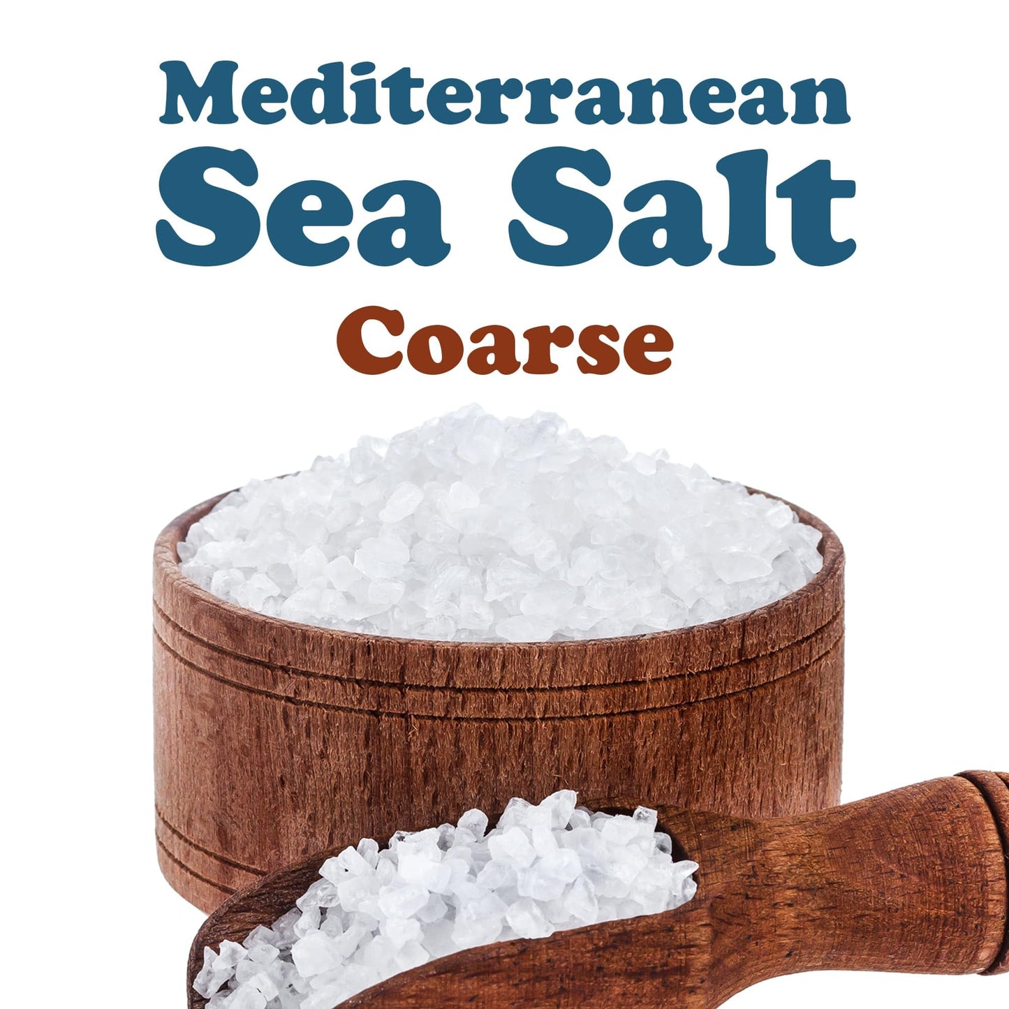 Food to Live - Mediterranean Sea Salt, 8 Pounds Coarse Grain, Pure Crystals, No Additives, No Preservatives, Vegan, Kosher, Bulk