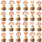 48 Pcs Boho Rainbow Party Cupcake Toppers For Boho Rainbow Birthday Party Decorations