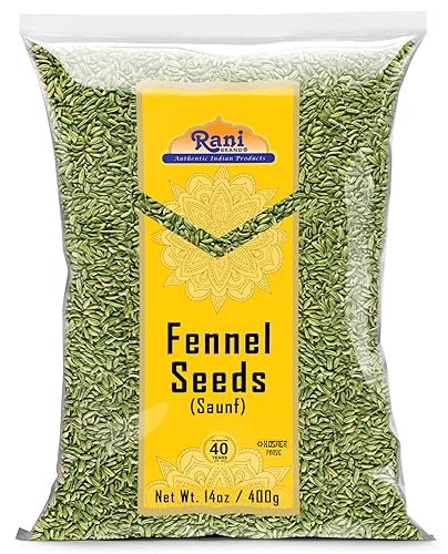 Rani Fennel Seeds (Saunf Sabut) Whole Spice 14Oz (400G) All Natural Gluten Friendly Non-Gmo Vegan Indian Origin