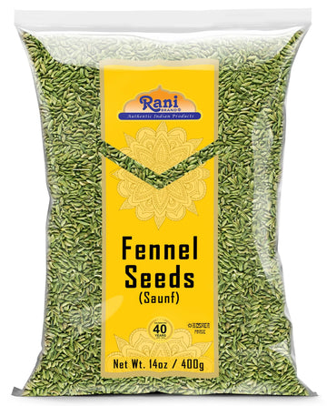 Rani Fennel Seeds (Saunf Sabut) Whole Spice 14Oz (400G) All Natural Gluten Friendly Non-Gmo Vegan Indian Origin