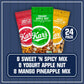 Kars Nuts Variety Pack Trail Mix Snacks - Sweet N Spicy Mix, Yogurt Apple Nut, Mango Pineapple Mix, Individual Packs (Pack Of 24