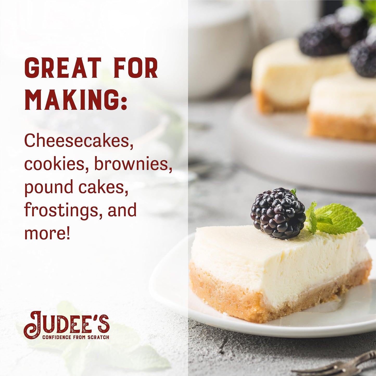Judees Powdered Cream Cheese - Gluten-Free, Keto-Friendly - 1.5 lb (24 oz) - Ideal for Dips, Spreads, and Baking