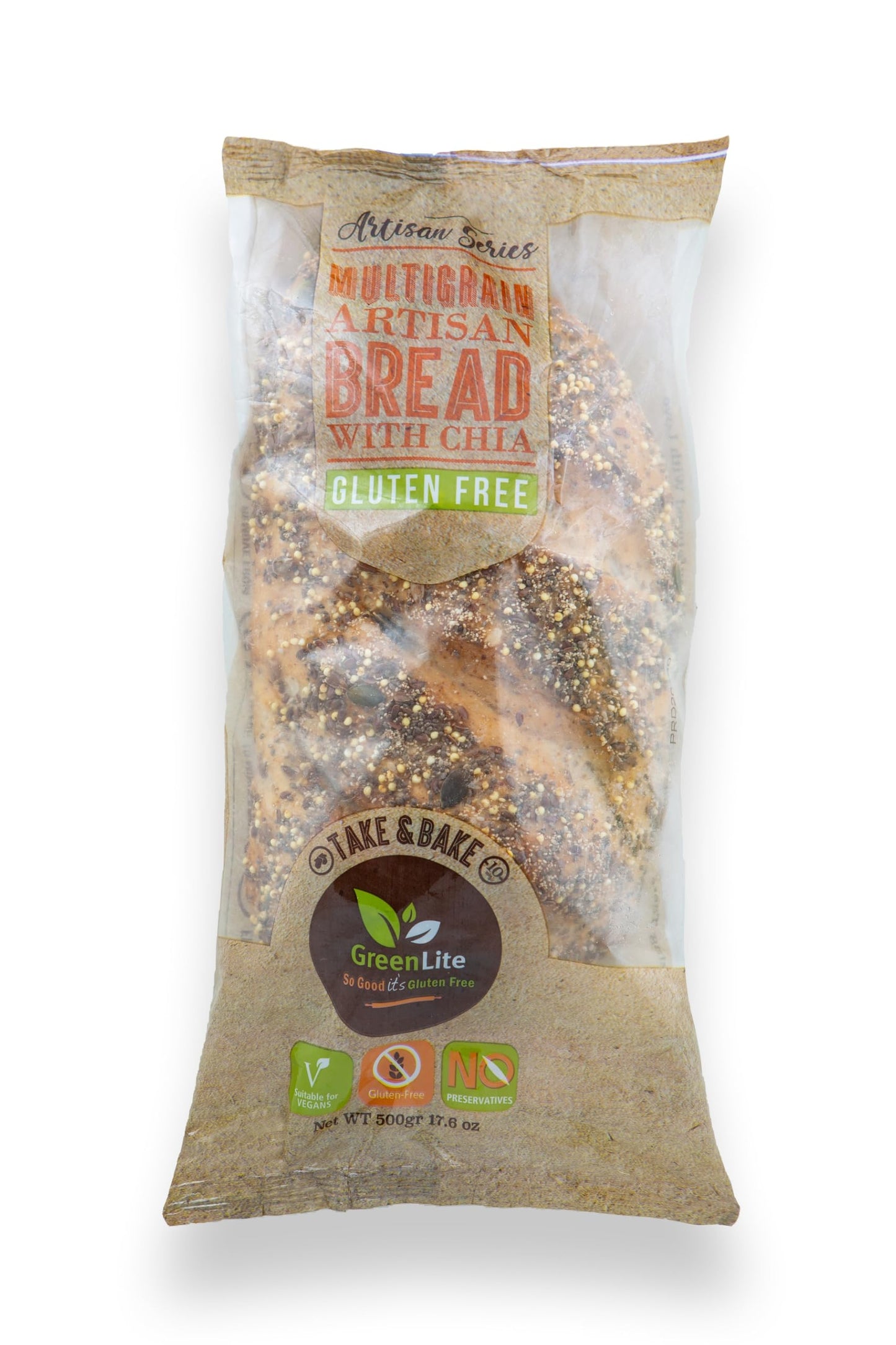 Greenlite Multigrain Artisan Bread With Chia, 17.6 Oz