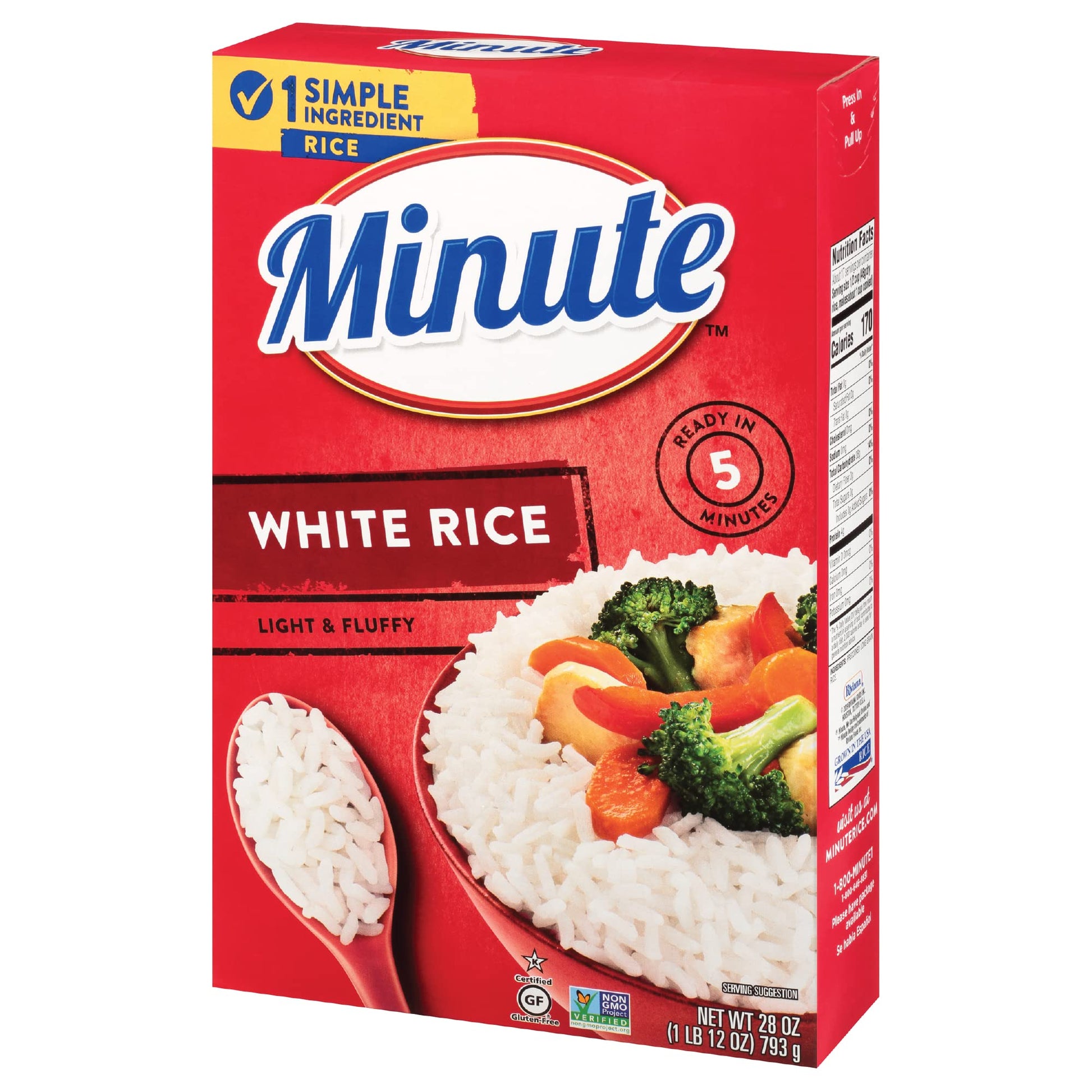 Minute Instant White Rice, 28-Ounce Box, Quick Dinner Meals, White, Model VC-a3-52888