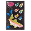 Rainbow Trout Fishing Set- 10 pcs Edible Royal Icing Cake Cupcake Topper (Choose Style Below)