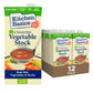 Kitchen Basics Unsalted Vegetable Stock, 32 oz (Pack of 12) For Delicious Dishes and Enhanced Flavors, Great for Vegetarian Reci