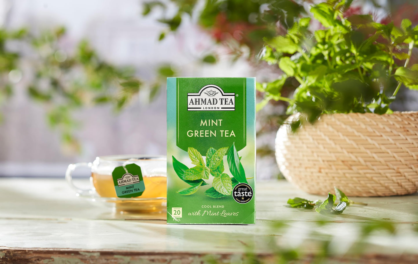 Ahmad Tea Mint Green Tea with Mint Leaves, 20 Count (Pack of 6), Model 751