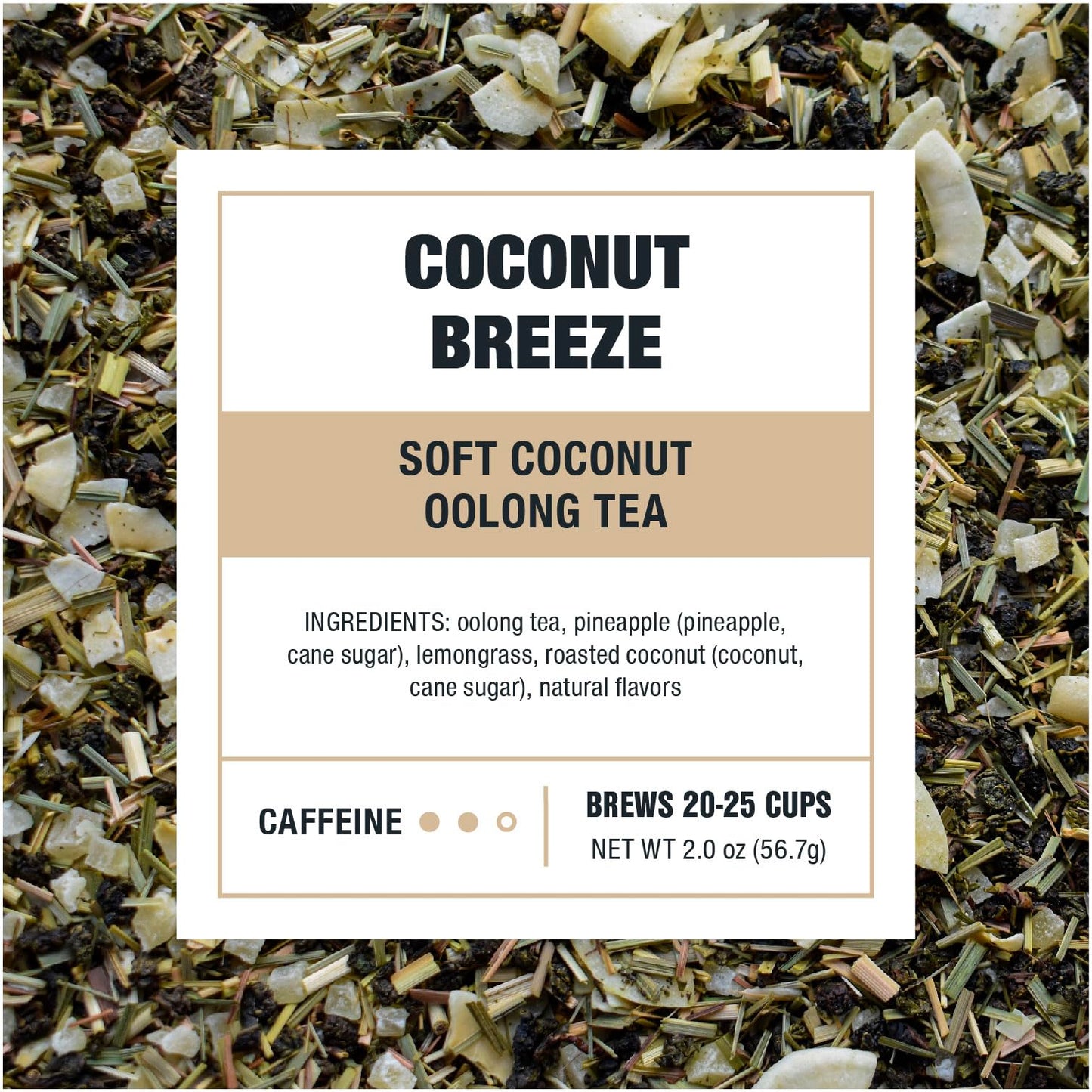 Tiesta Tea Coconut Breeze Oolong Tea Blend - Medium Caffeinated - 2 oz Pouch - Makes 20-25 Cups