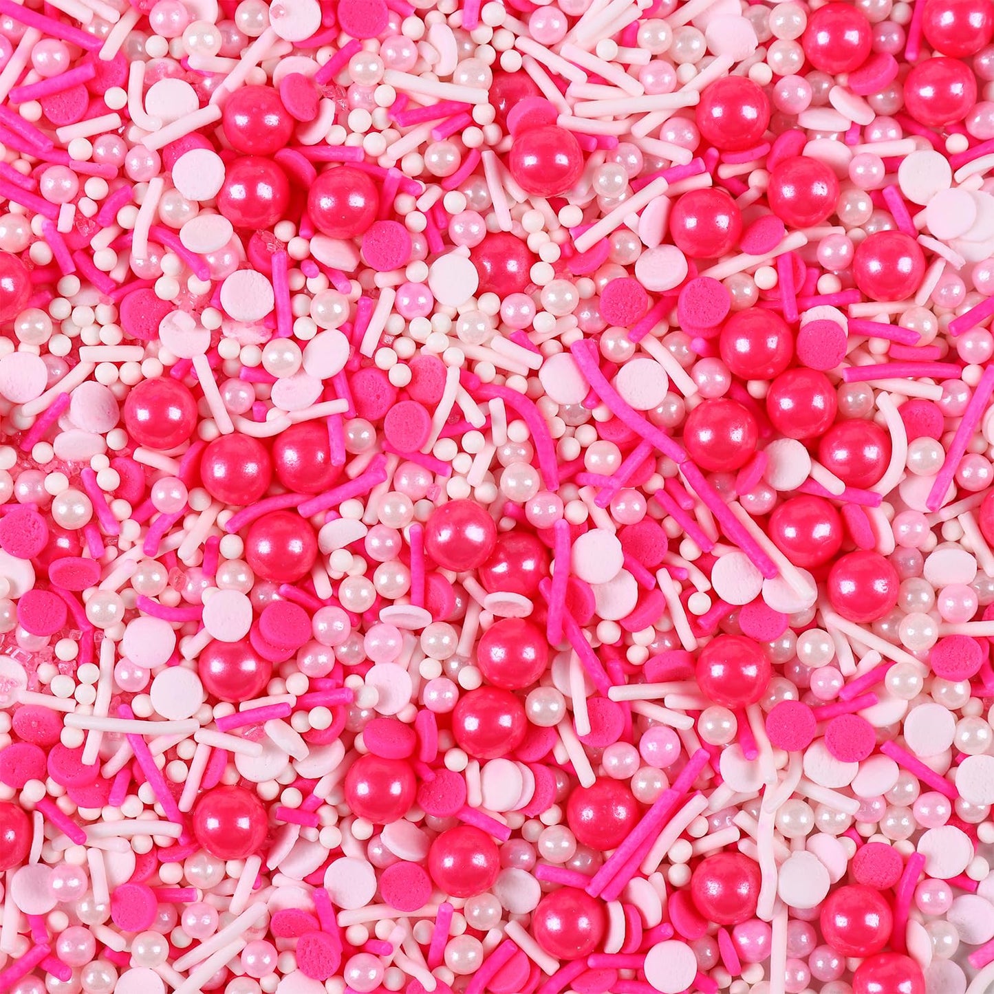Edible Pink Sprinkles For Cake Decorating, Pink Confetti Sprinkles, Pink Jimmy Sprinkle Mix, Perfect For Baking, Cake, Cupcakes,