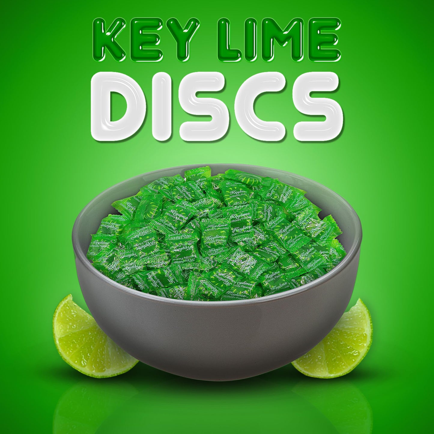 By The Cup Key Lime Disks, Individually Wrapped Hard Candy, 30 Oz Bulk Bag