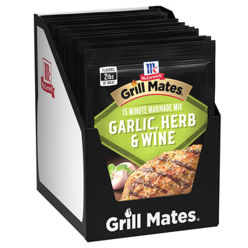 McCormick Grill Mates Garlic Herb & Wine Marinade Mix, 0.87 oz, Pack of 12