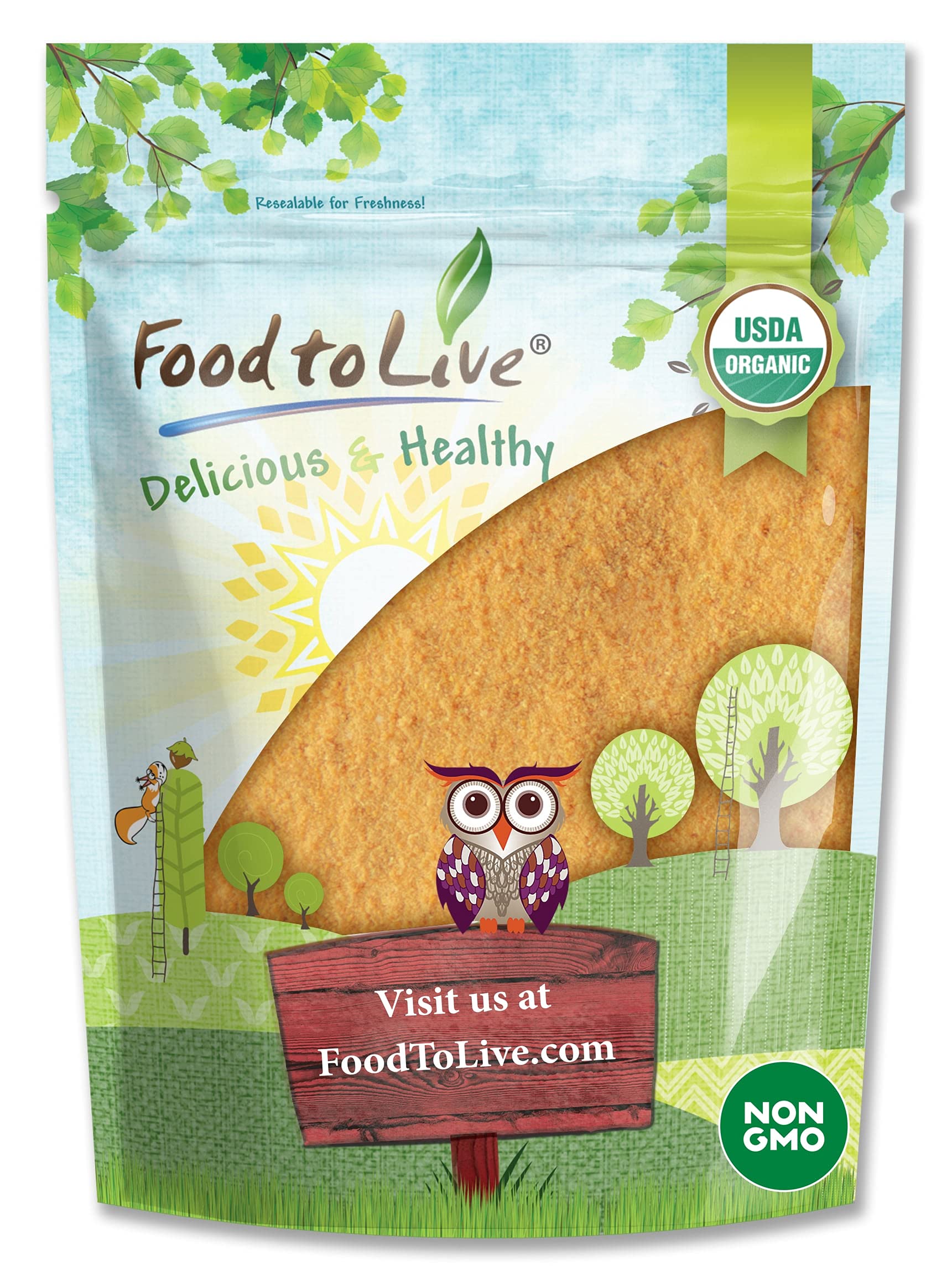 Food to Live Organic Papaya Powder, 12 Ounces - Non-GMO, Made from Raw Dried Fruit, Unsulfured, Vegan, Bulk, Great for Baking, J