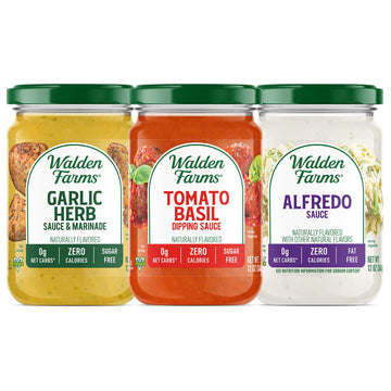 Walden Farms Pasta Sauce Variety Pack, 12 Oz Jars, Sugar, Fat, Calorie, And Dairy Free For Pasta Noodles, Chicken, And Fresh Rec
