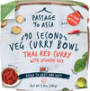 Passage to Asia Thai Red Curry with Jasmine Rice - Vegetarian Microwave Meal - 280g Ready to Eat