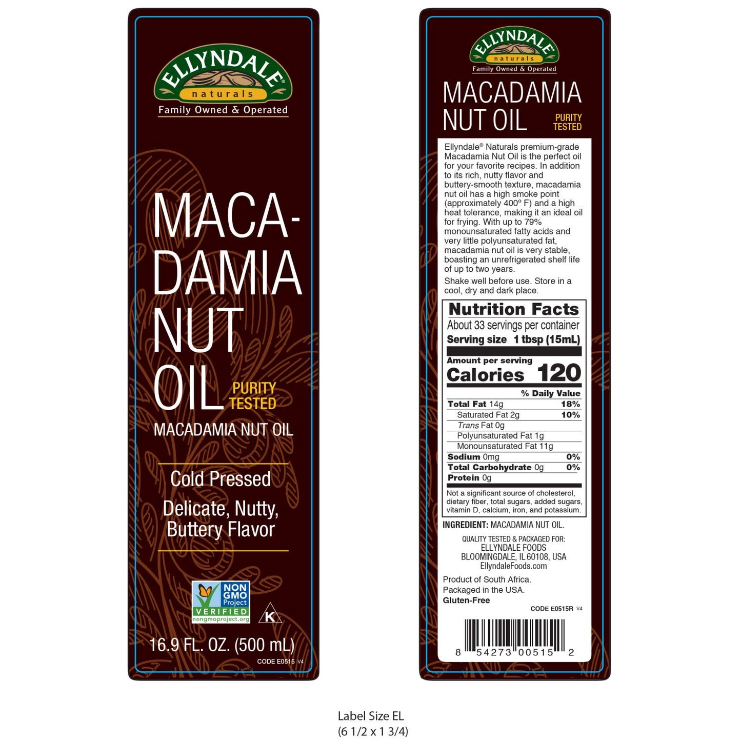 NOW Foods, Macadamina Nut Cooking Oil in Glass Bottle, Purity Tested, Cold Pressed, Delicate Nutty, Buttery Flavor, 16.9-Ounce