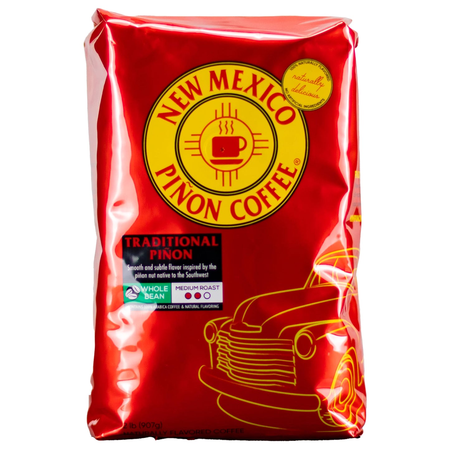 New Mexico Piñon Coffee Naturally Flavored Whole Bean Coffee, 2 Pound, Basic