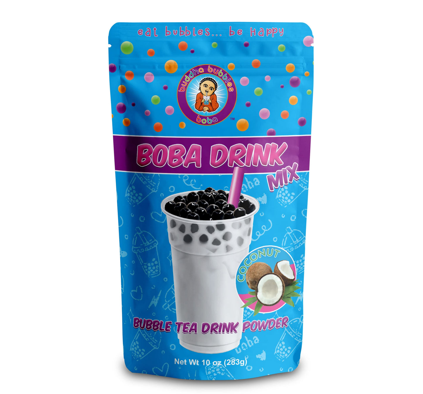 Buddha Bubbles Boba Coconut Cream Boba/Bubble Tea Drink Mix Powder, 10 Ounce, Pack of 1