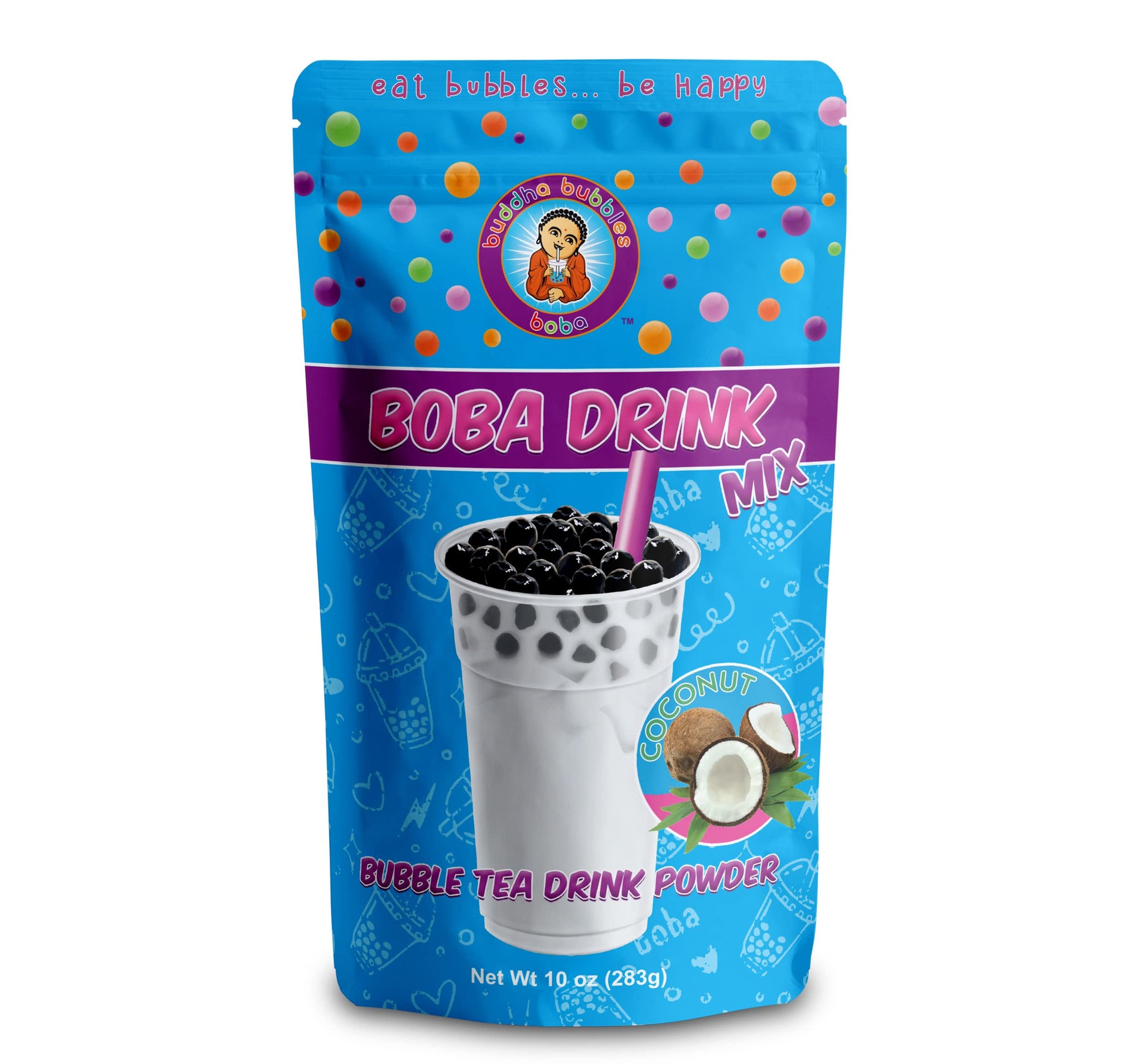 Buddha Bubbles Boba Coconut Cream Boba/Bubble Tea Drink Mix Powder, 10 Ounce, Pack of 1