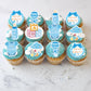 60 Pcs Edible Oh Baby Cupcake Toppers Pacifier Cloud Moon Star Welcome Baby Boy Cupcake Picks Edible Baby Shower It'S A Boy Cake