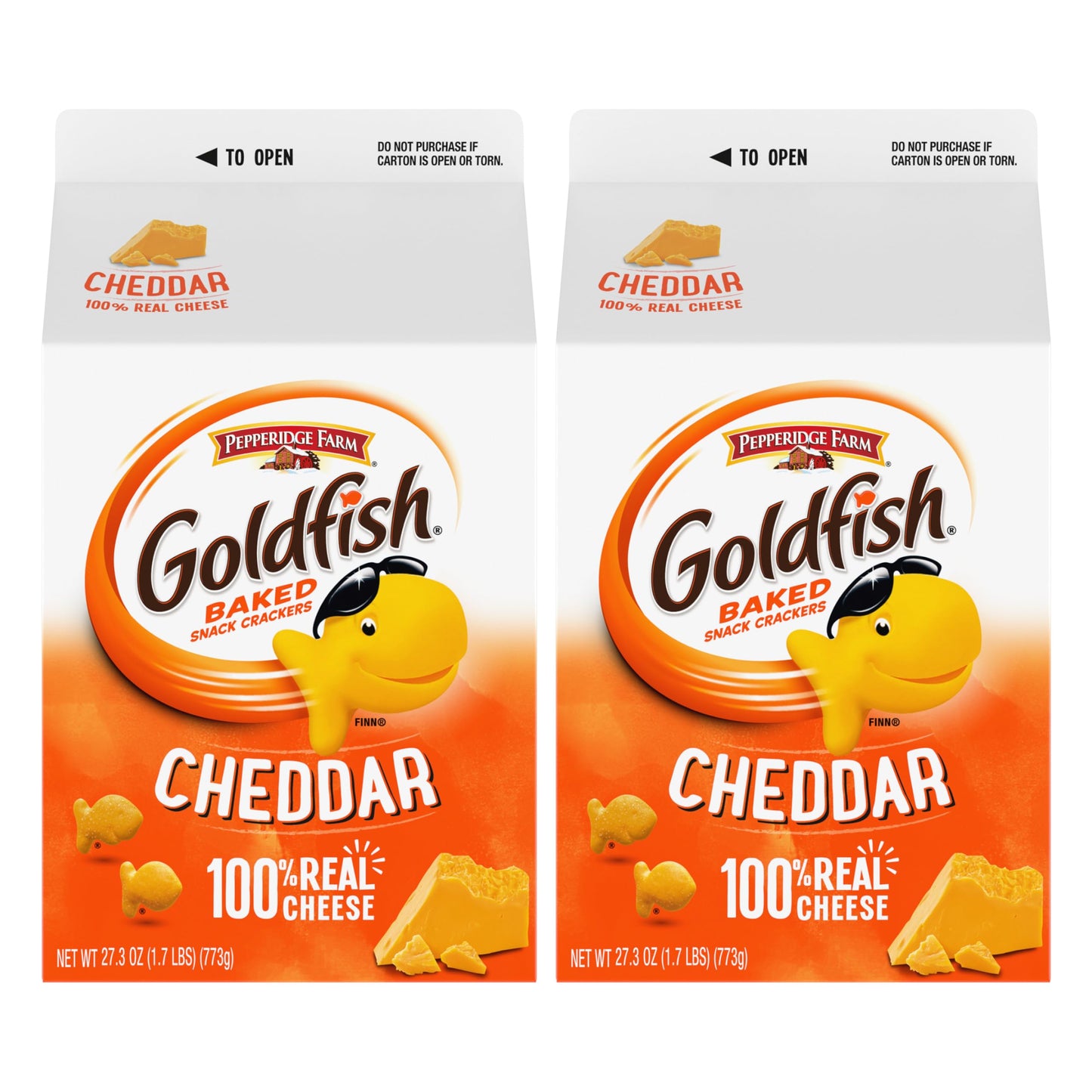 Goldfish Cheddar Crackers, 27.3 Oz Carton, 2 Ct Box