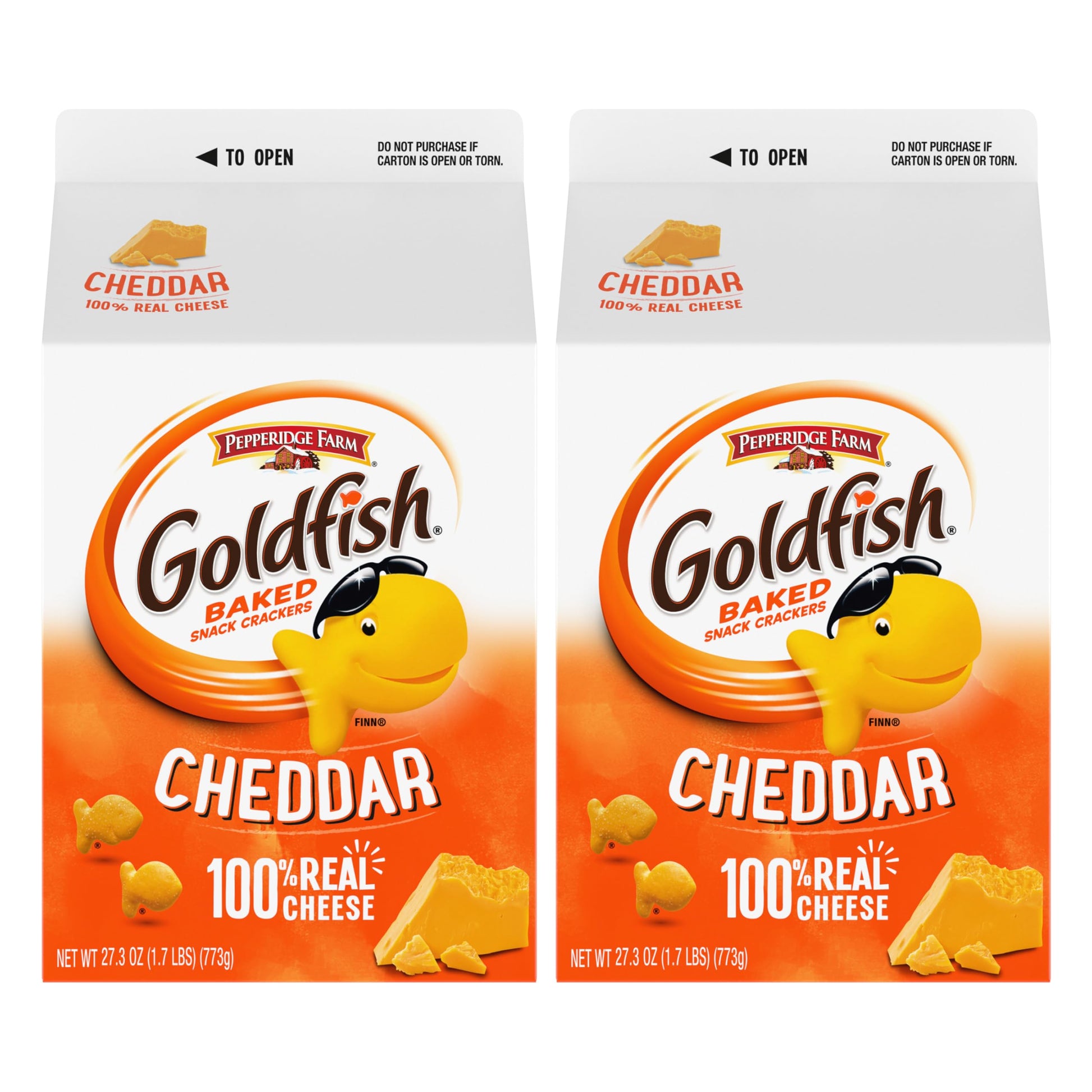 Goldfish Cheddar Crackers, 27.3 Oz Carton, 2 Ct Box