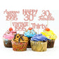 Gyufise 30Pcs Rose Gold Vintage 1993 Cupcake Toppers Glitter Number 30 Cheers To 30 Fabulous Thirty Cupcake Picks 30Th Birthday