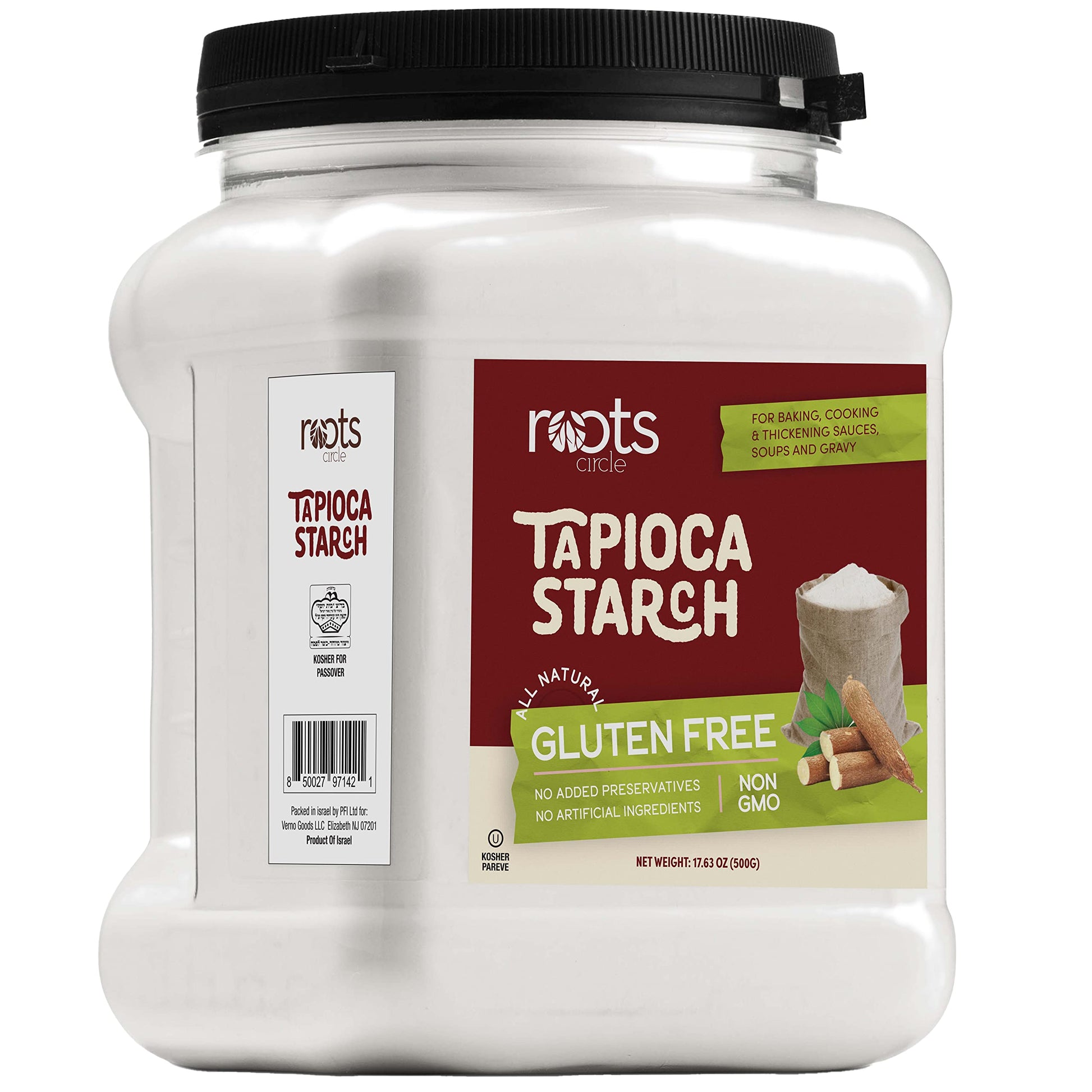 Roots Circle Tapioca Starch - Gluten-Free, Non-GMO, Kosher, 17oz Pack