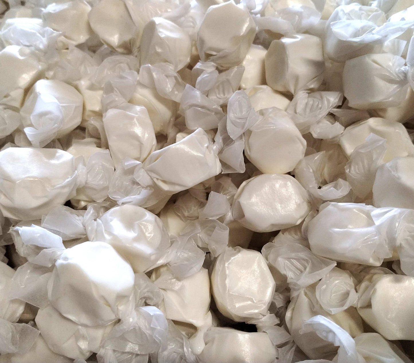 Vanilla Salt Water Taffy -1.5 lbs of Fresh Delicious Individually Wrapped Creamy Chewy Taffy