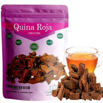 Quina Roja Cinchona Bark, 100% Pure & Natural, Red Quina, Cinchona Pubescens Bark, Quina Roja Tea, Red Cinchona, Quina Roja Cinc