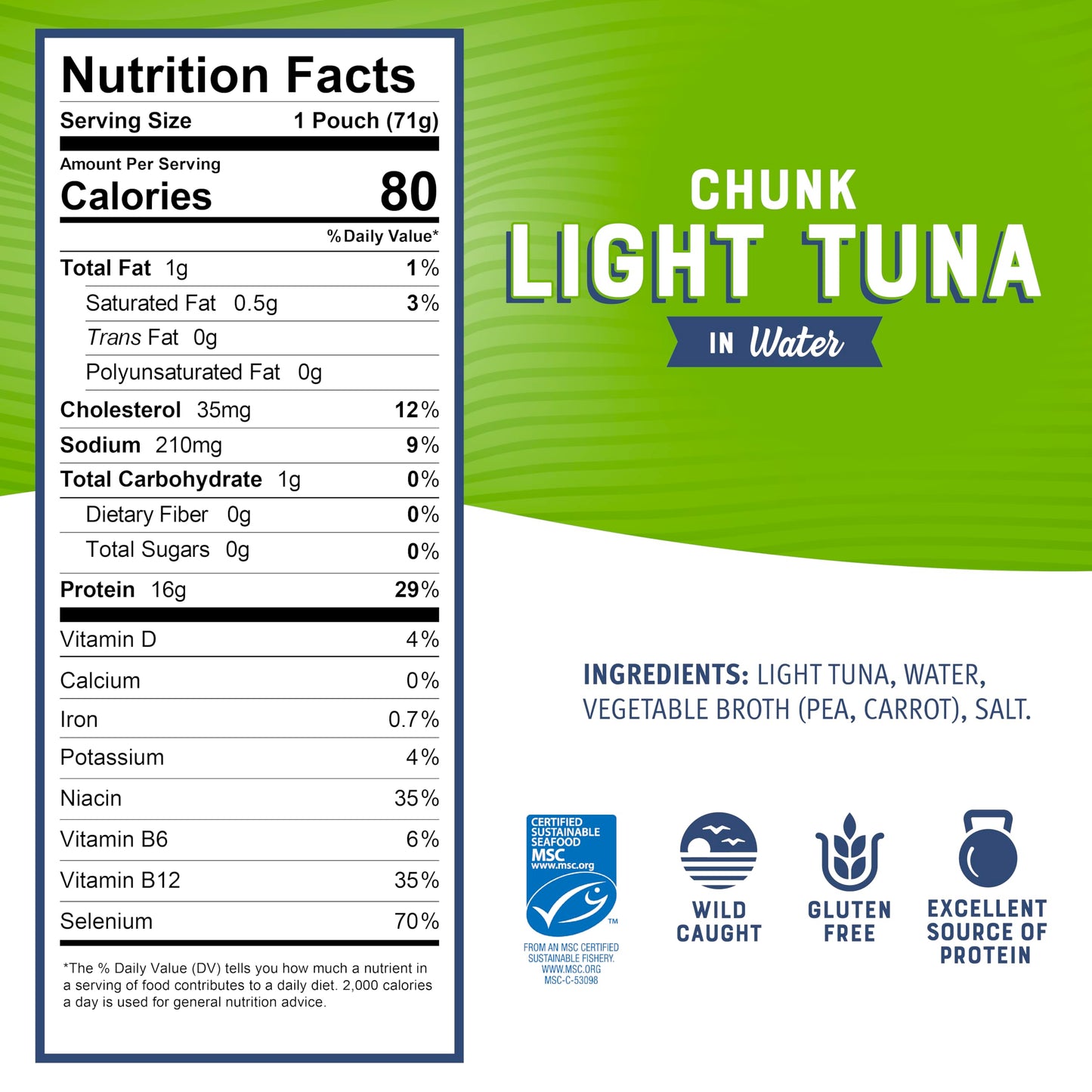 Bumble Bee Chunk Light Tuna Pouches, 2.5 oz (Pack of 3) - Wild Caught, Non-GMO, Gluten Free, Kosher, MSC Sustainable Seafood