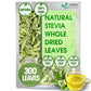 FRESHDRINKUS Stevia Dried Leaves, 300 Count, 100% Pure, Vegan, Zero Calorie Sweetener, No Additives, Caffeine-Free