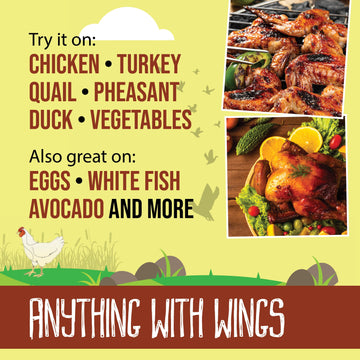 Flavor Seed Organic Poultry Seasoning, Anything With Wings, Carnivore & Keto Friendly Gourmet Dry Rub For Chicken Wings, Turkey,