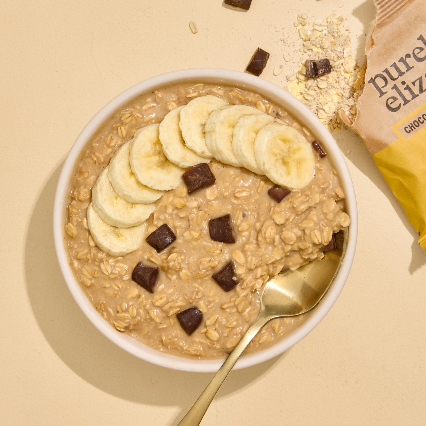 Purely Elizabeth Creamy & Hearty Protein Instant Oatmeal, Chocolate Chip Banana Bread, Vegan Friendly, Organic, Gluten Free & No