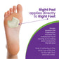 Premium Dancers Pads For Ball Of Feet Pain - Sesamoiditis Pads - 1/4'' Thick Adhesive Skived Felt - 12 Pieces - Right Foot