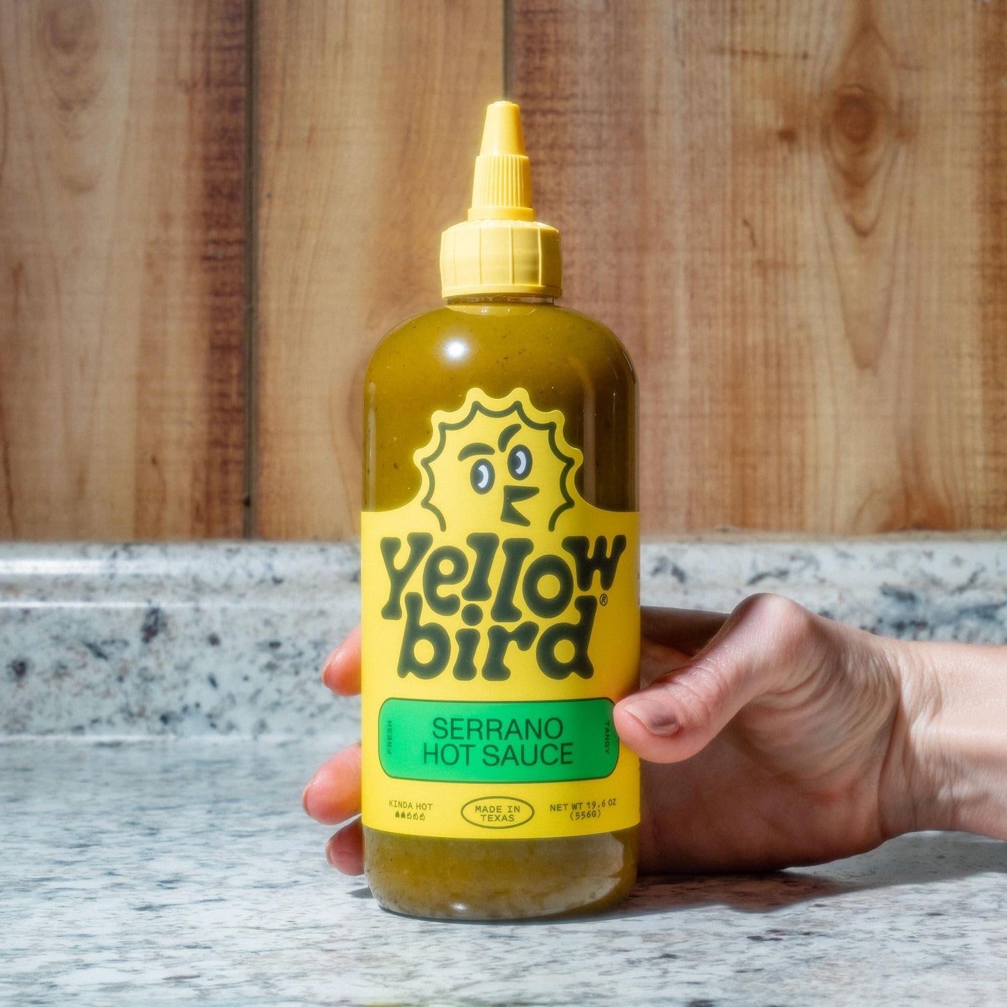 Serrano Hot Sauce by Yellowbird Foods, All Natural, Non-GMO, 19.6 oz bottle