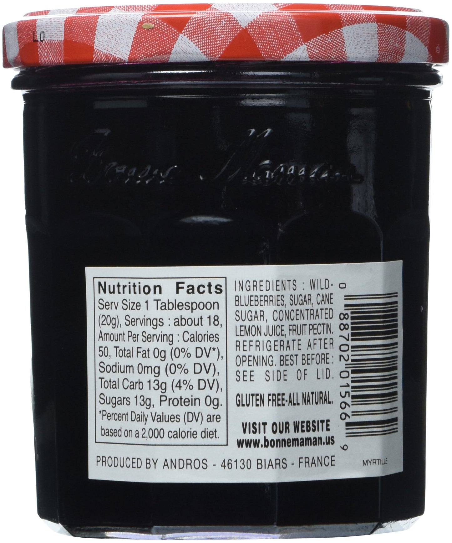 Bonne Maman Preserve, Blueberry, 13-Ounce