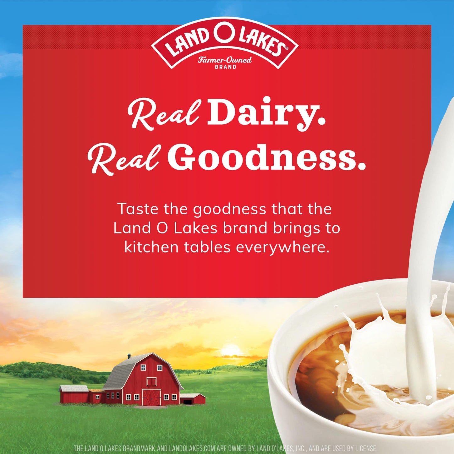 Land O Lakes Half And Half, Traditional, Coffee Creamer, 1 Quart
