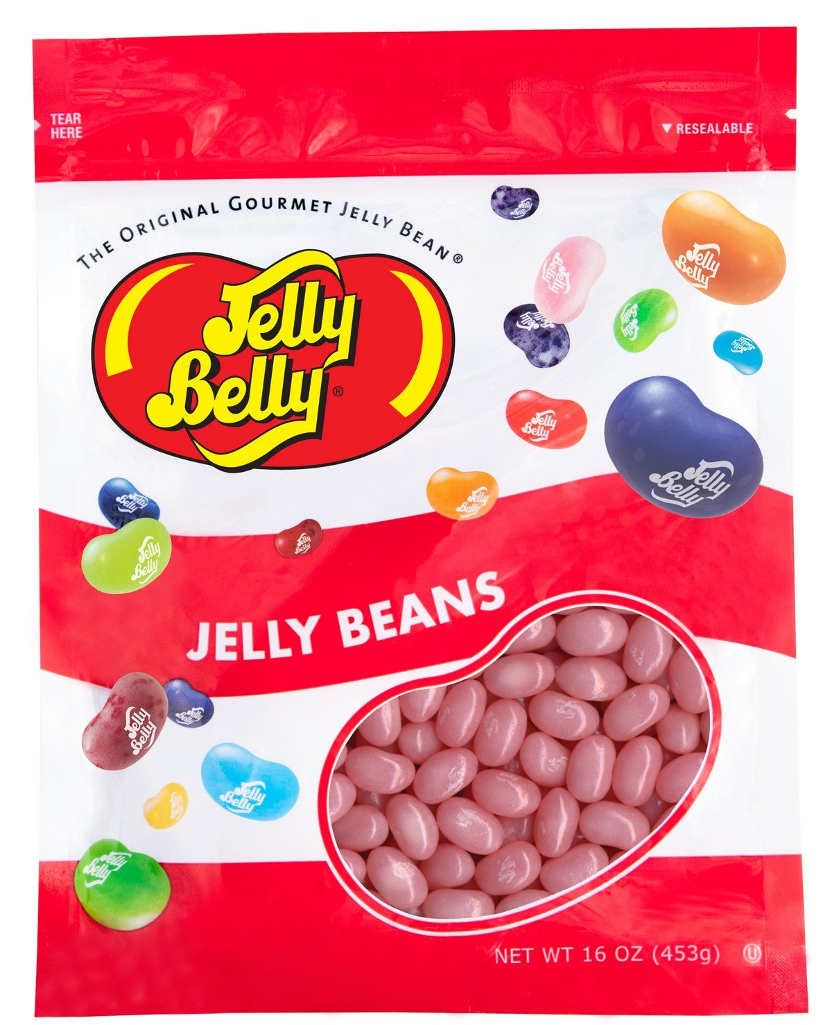 Jelly Belly Cotton Candy Jelly Beans - 1 Pound (16 Ounces) Resealable Bag - Genuine, Official, Straight From The Source