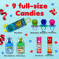 Bazooka Brands 7 Day Christmas Candy Countdown Calendar, Advent Calendar with Full-Size Hard Candy Lollipops, Ring Pop, Push Pop