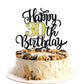 Leetaivie Happy 30Th Birthday Cake Topper, Black Gold Glitter Birthday Cake Topper, 30Th Anniversary/ 30Th Birthday Party Decora