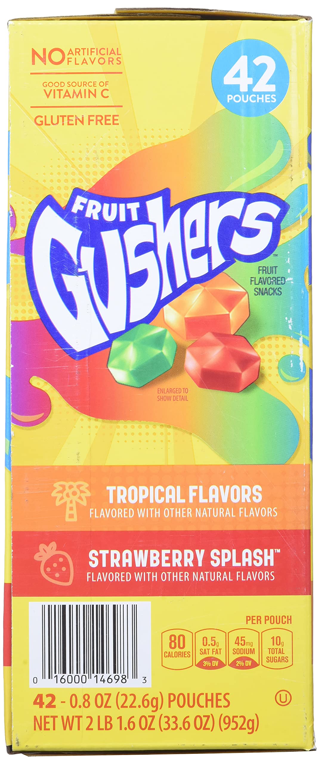 Betty Crocker Fruit Gushers Snacks Net Wt (42Count/0.8 Oz Net Wt 33.6 Oz),, ()