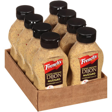 Frenchs Stone Ground Dijon Mustard, 12 oz, Pack of 8