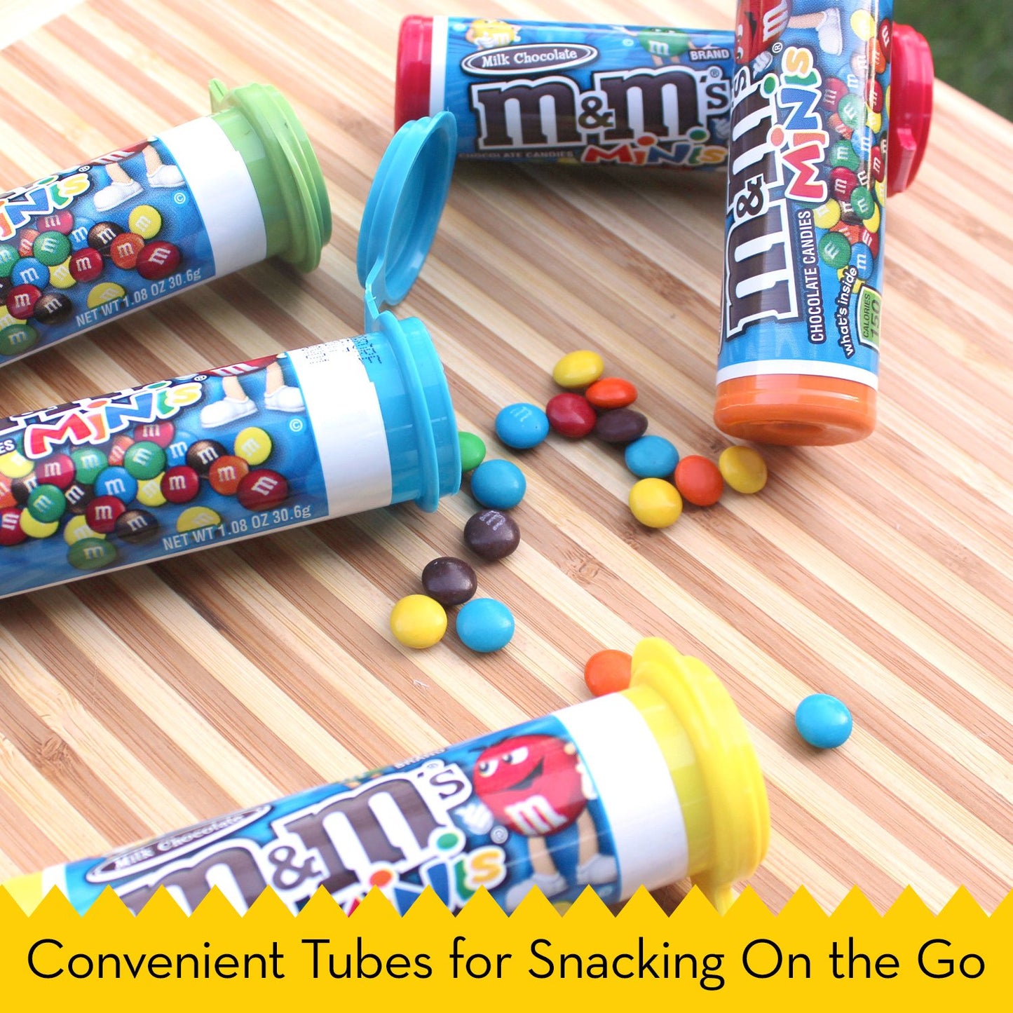 M&MS Milk Chocolate MINIS Candy Tube, 1.08-Ounce, 24-Count, Model 10040000032370