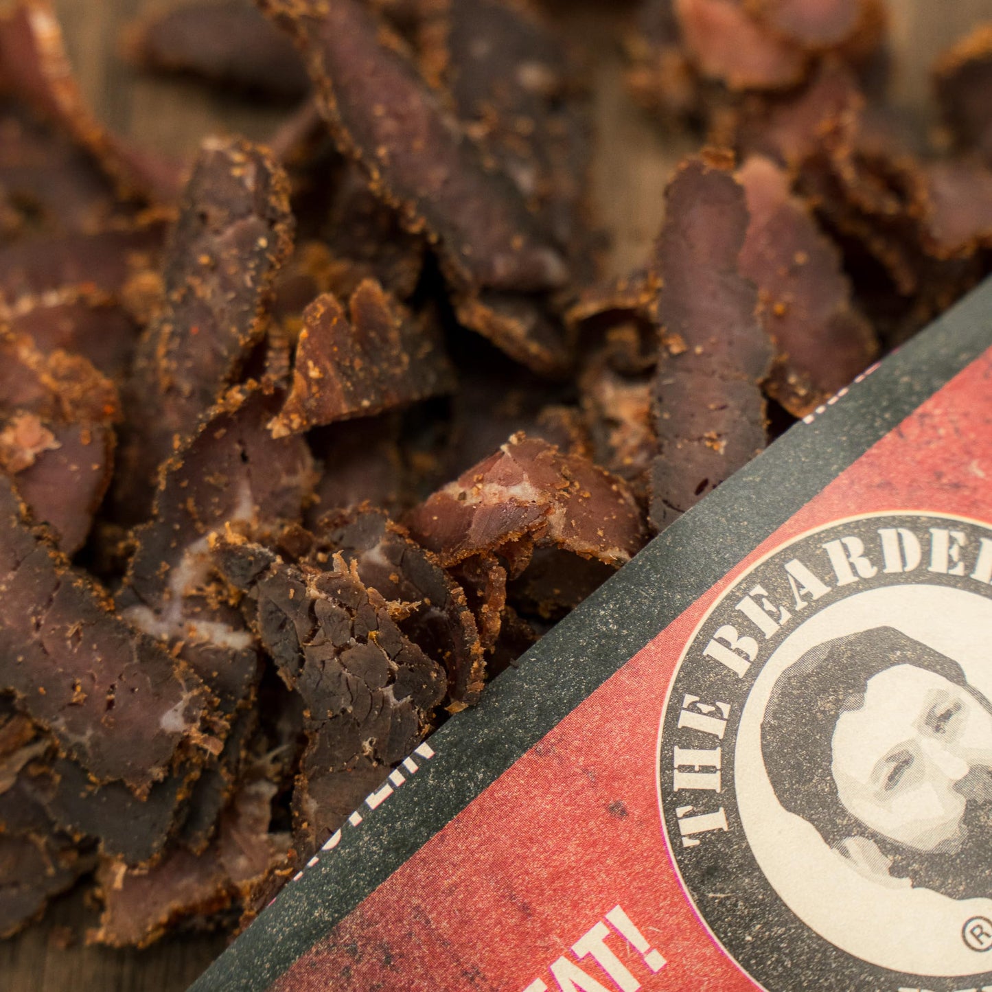 BEARDED BUTCHER BOLD BLEND BILTONG - High Protein, Low Fat, Gluten-Free, 3 oz (Pack of 3)