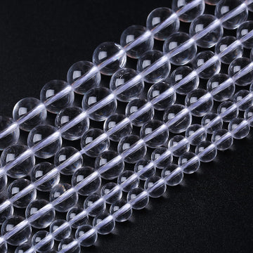 45Pcs 8Mm Clear White Crystal Quartz Stone Beads Natural Gemstone Bead Crystal Healing Energy Jewelry Making Diy 15 Inches