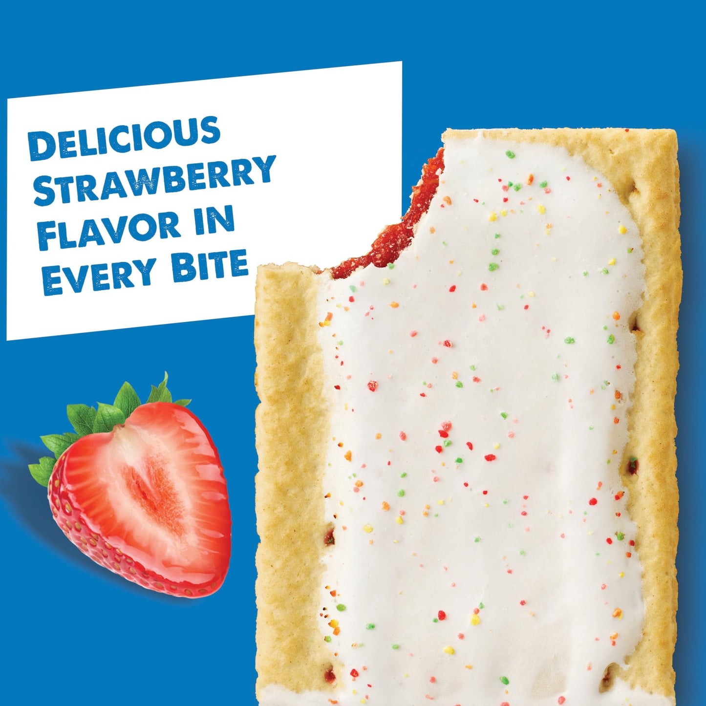 Pop-Tarts Toaster Pastries, Breakfast Foods, Kids Snacks, Family Pack, Frosted Strawberry, 54.1Oz Box (32 Count)