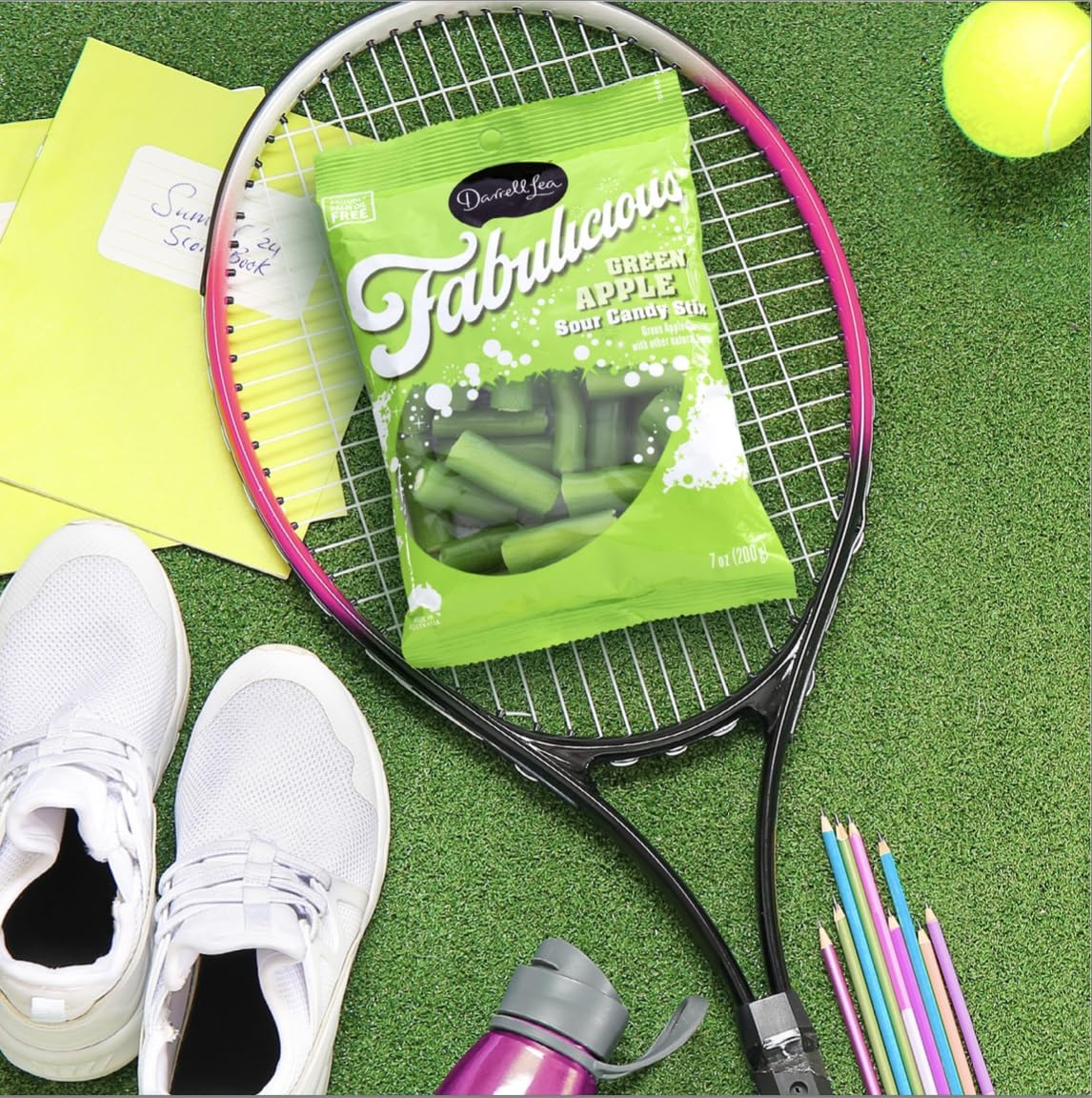 Darrell Lea Fabulicious Sour Candy Stix, Soft And Tangy, No Artificial Flavors, Palm Oil Free, Made In Australia, Shareable (Sou